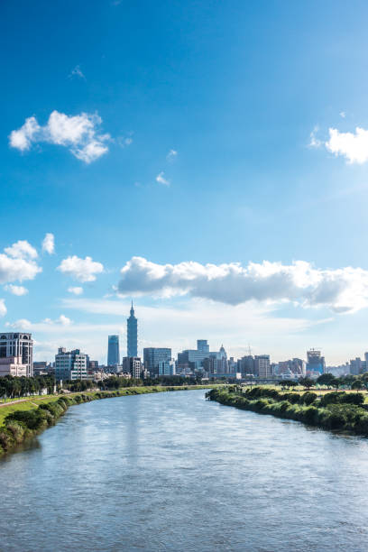 istock Serenity cityscape with skyscraper and river in Taipei, Taiwan. 1036201680