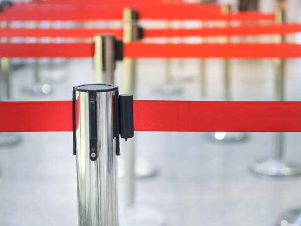 istock Bollard Metallic for Waiting Lane Check in Counter 1036205190