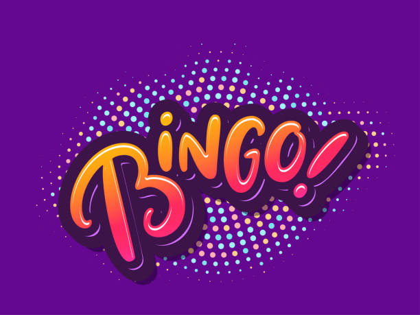 illustrazioni stock, clip art, cartoni animati e icone di tendenza di bingo. lettering vettoriale. - tombola