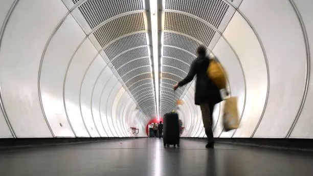 Photo of Traveler man at Munich metro