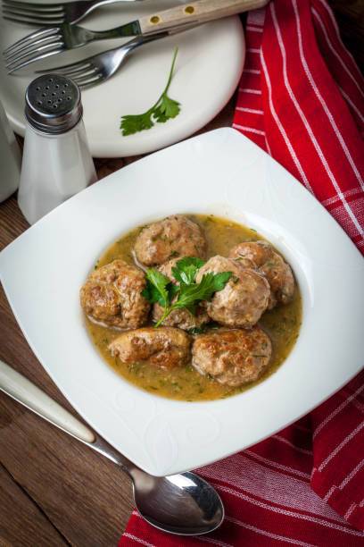 istock Pork meatballs with dill sauce. 1036221858