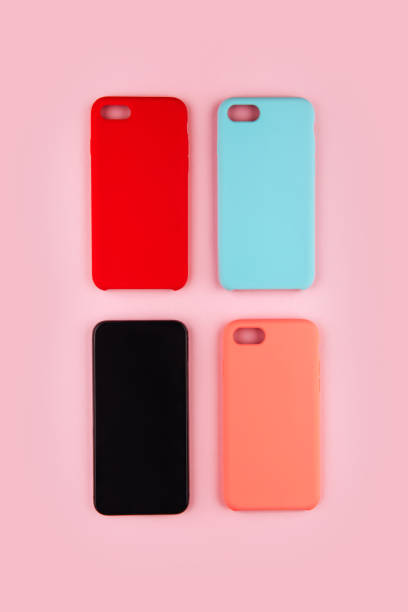 istock Set of colored covers for smartphone and mobile phone 1036223712