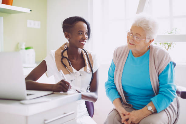 istock Doctor is writing a prescription in her office 1036232042