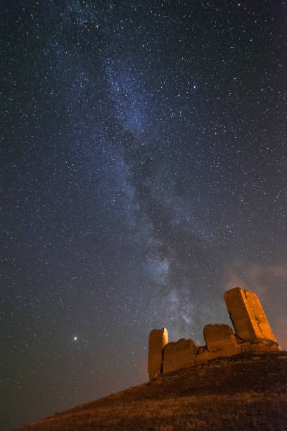 istock Medieval castle, night photography, Montuenga Castle, Soria, Spain 1036264110