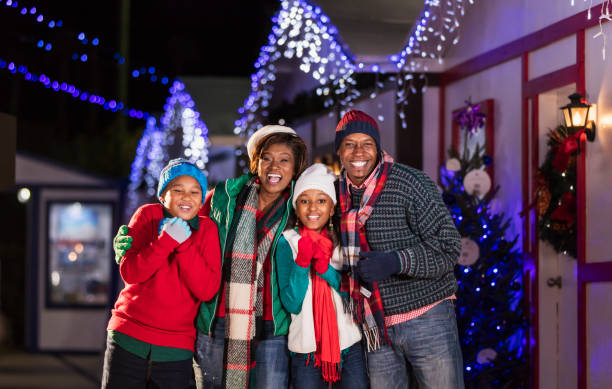 istock African-American family outdoors at Christmas 1036332932