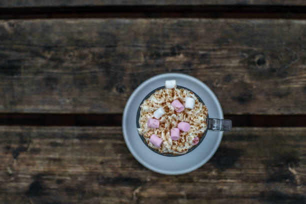 istock Top view of Hot Chocolate with marshmallow 1036366576