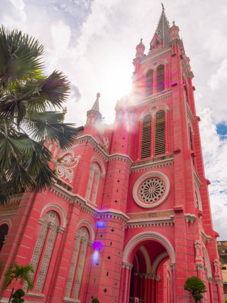 istock Pink church in Vietnam 1036404952