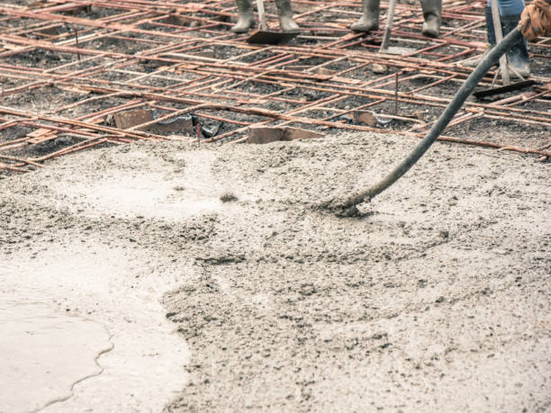 istock Vibration Machine for eliminate bubbles in concrete. after Pouring ready-mixed concrete 1036417008