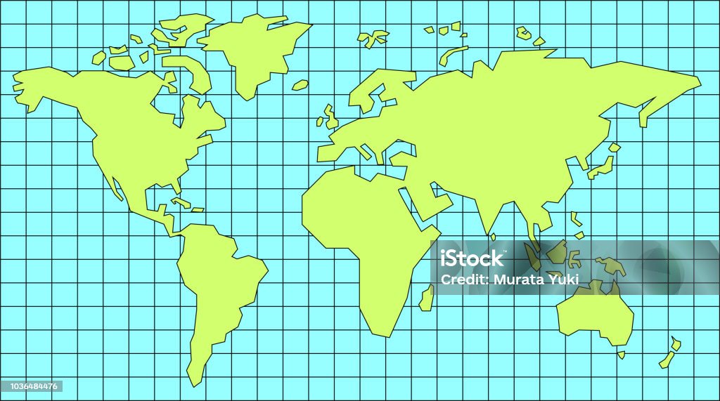 Planisphere Simple Simple Carte Du Monde Vecteurs libres de droits et plus d'images ...