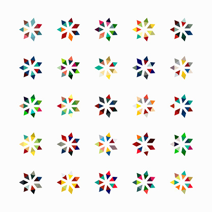 Vector floral pattern symbol collection