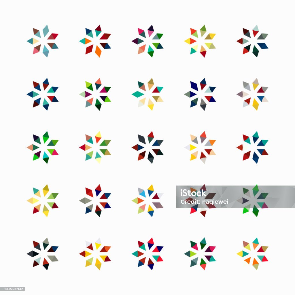 Vector floral pattern symbol collection Flower stock vector