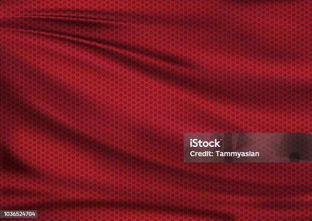 Red Texture Textile Sport Background Stock Photo - Download Image Now - Backgrounds, Soccer, Textured