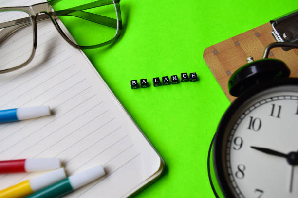 istock Balance message written on wooden blocks. 1036528102