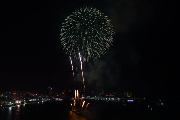 istock Fireworks night scene in pattaya , thailand 1036528192