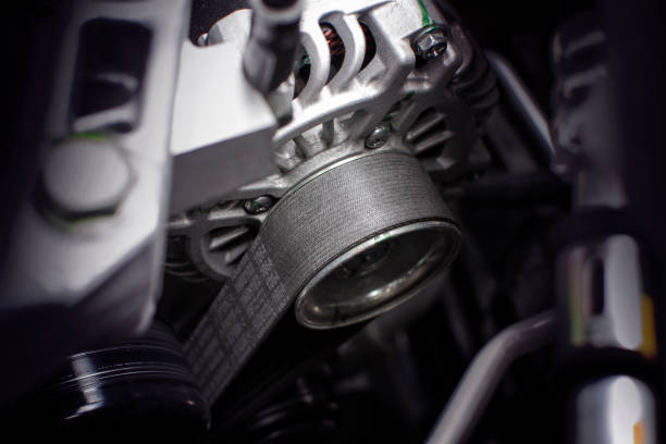 timing belt of alternator. - automotive accessories imagens e fotografias de stock