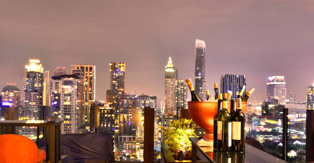 istock Bangkok city view point from rooftop bar 1036547334