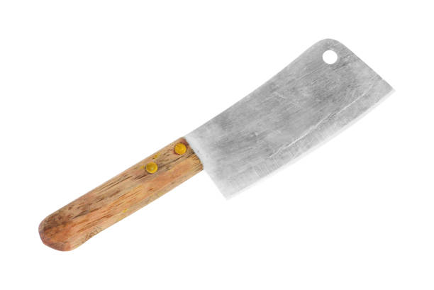 istock Old knife isolated on white background 1036551056
