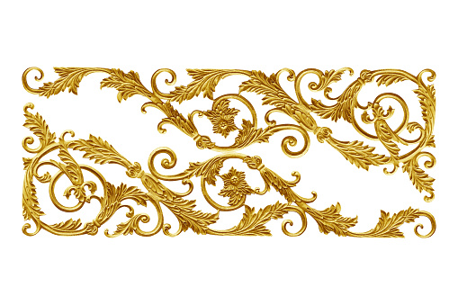 Ornamento de oro vintage de elementos floral para la decoración photo