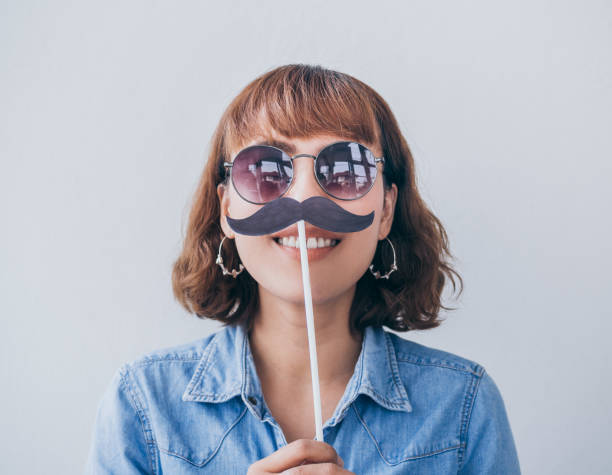 istock Woman with mustache 1036575208