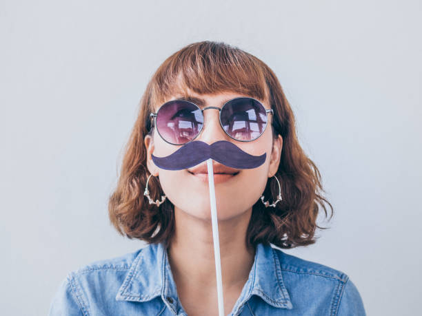 istock Woman with mustache 1036575222