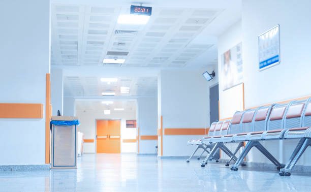 istock Hospital corridor and waiting seats 1036583296