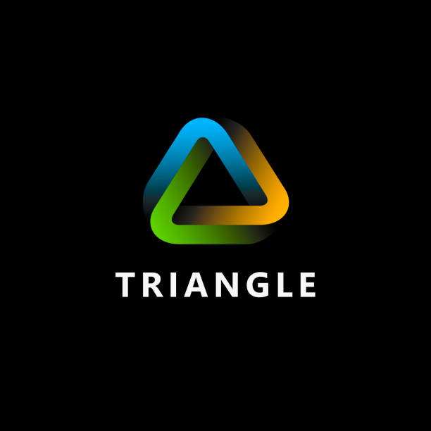 ilustrações de stock, clip art, desenhos animados e ícones de vector template triangle icon - people group of objects three dimensional shape abstract