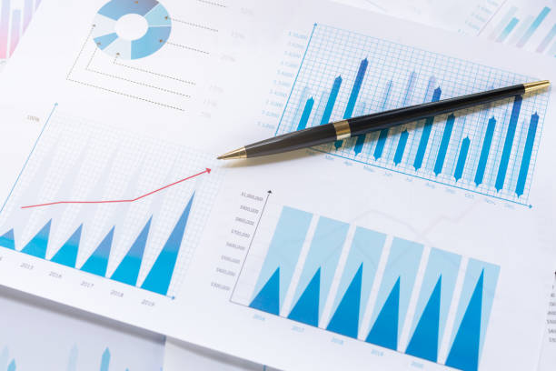 istock Pen with Business Graphs finance document. 1036602674