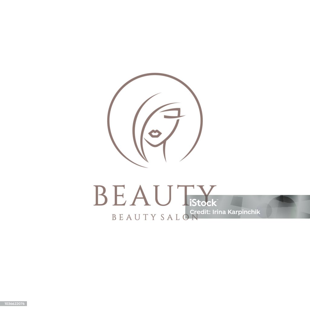 Vector emblem design for beauty salon, hair salon, cosmetic Logo stock vector