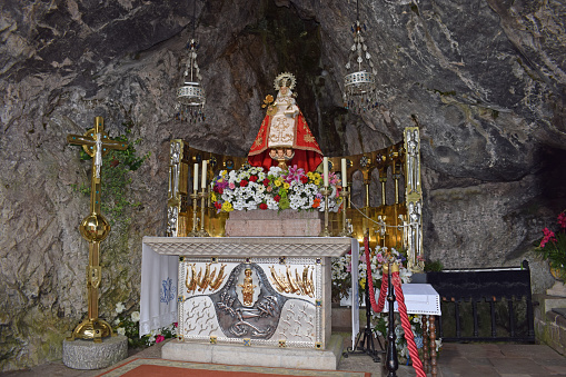 Virgin of Covadonga in Asturias Spain
