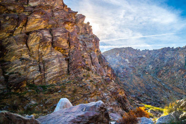 A scenic view of the landscape in Tahquitz Canyon Hike Trail