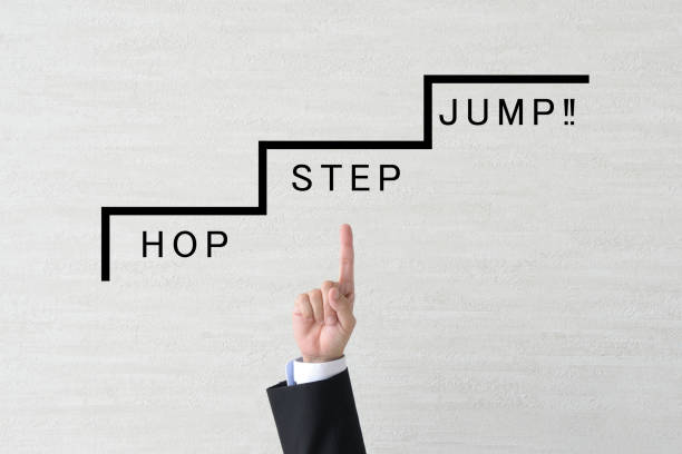 istock Business concepts, hop, step, jump 1036636910