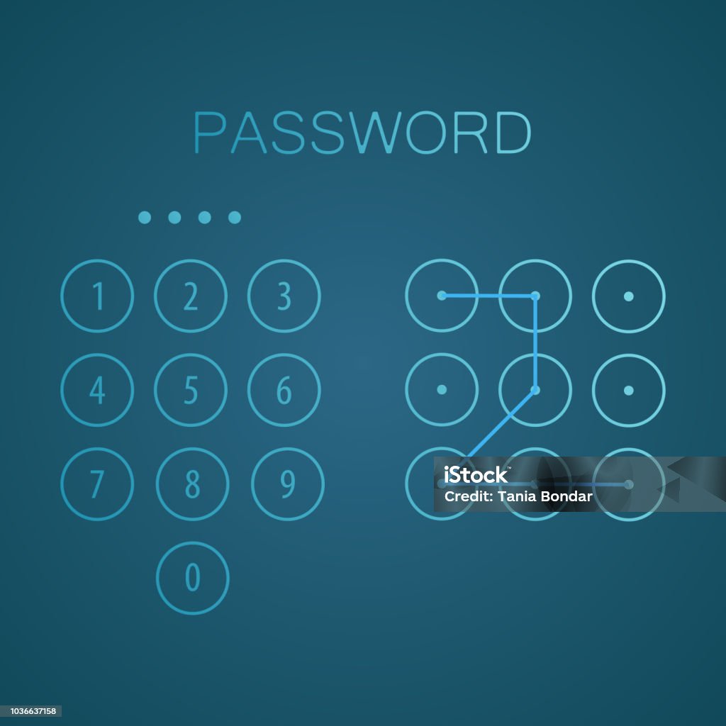 Passcode Screen Smartphone Stock Illustration - Download Image Now ...