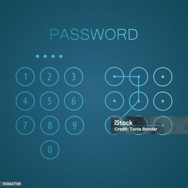 Passcode Screen Smartphone Stock Illustration - Download Image Now ...