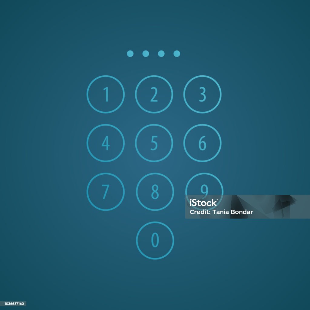 Smartphone Pattern Passcode Passcode Screen Smartphone Stock Illustration - Download Image Now ...