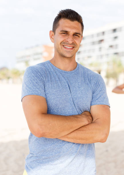 istock Sporty man posing outdoors 1036660488