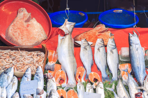 Bonito, perch Fish in fish market