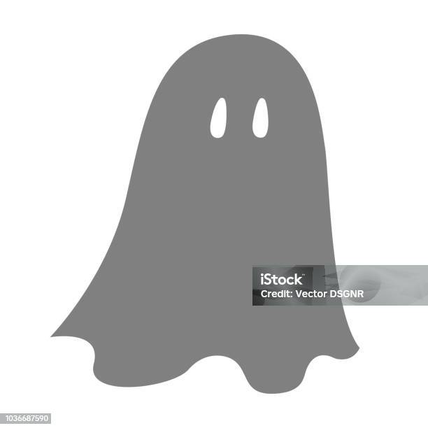 Sheet Ghost Silhouette Vector Stock Illustration - Download Image Now - Ghost, In Silhouette, Spooky