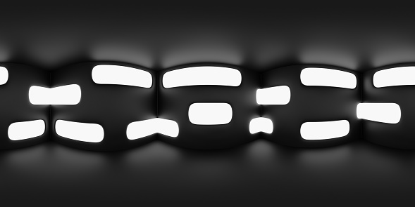 Mapa HDRI, Resumen entorno esférico panorama fondo en tonos de blanco y negro, interior fuente de luz renderizado (render 3d equirectangular) photo