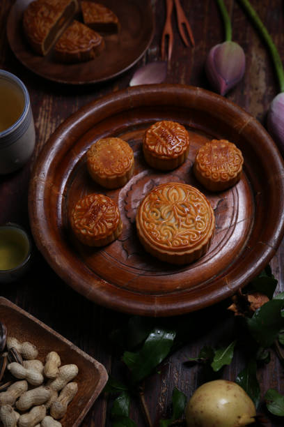 istock chinese moon cake and lotus 1036705290