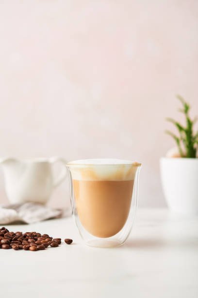 istock Cappuccino in a double walled glass 1036707380
