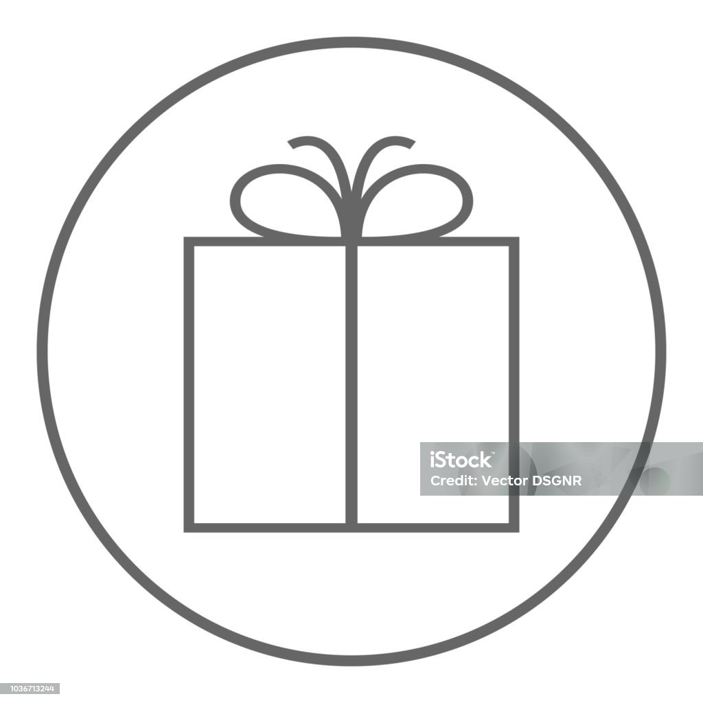 Gift box with ribbon. Vector icon Gift box with ribbon. Vector icon. Anniversary stock vector