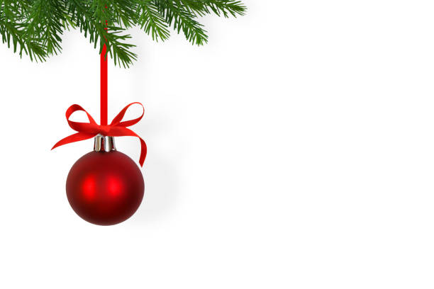 istock isolated fir sprigs and red xmas ball 1036718304