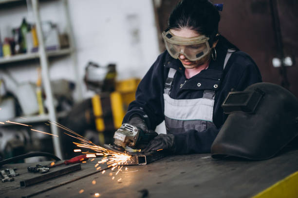 istock Strong woman on hard job 1036729646