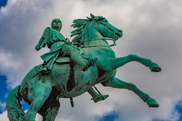 Famous statue of Louis XVI, Lyon, France.