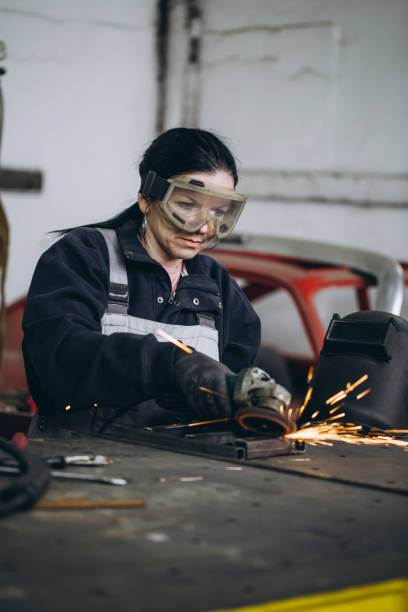istock Strong woman on hard job 1036730084