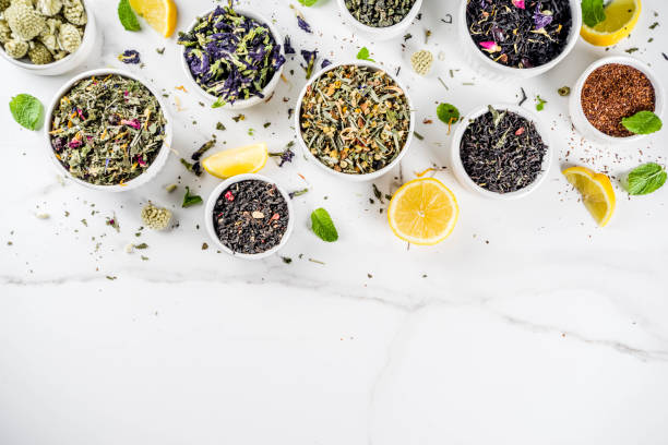 istock Assortment of various dry tea 1036742334