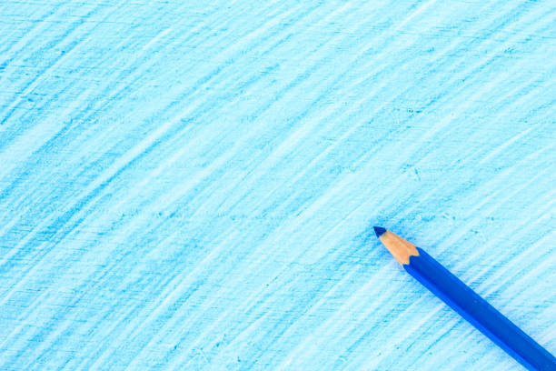 blue stroke pencil drawing sketch abstract art.
