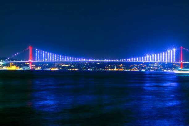 istock Istanbul Bosphorus Bridge at night. 15th July Martyrs Bridge. Istanbul / Turkey. 1036747672