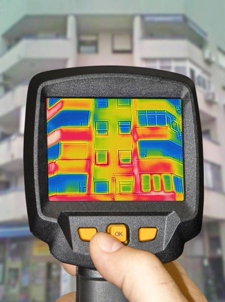 istock Detecting Heat Loss Outside building Using Infrared Thermal Camera 1036752816