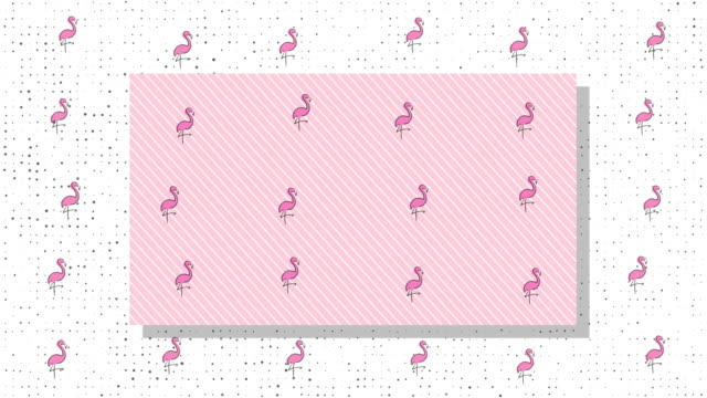 Tropical Flamingo Background Pattern